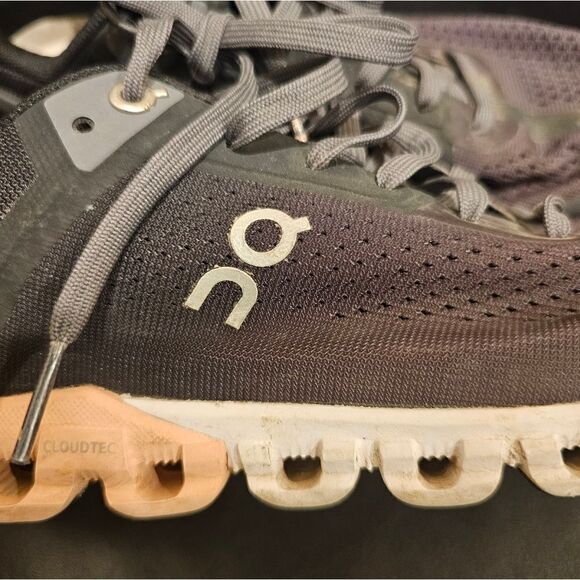 ON RUNNING CLOUD FLOW Running Shoes Rock/Rose - Size 7 - Picture 9 of 10